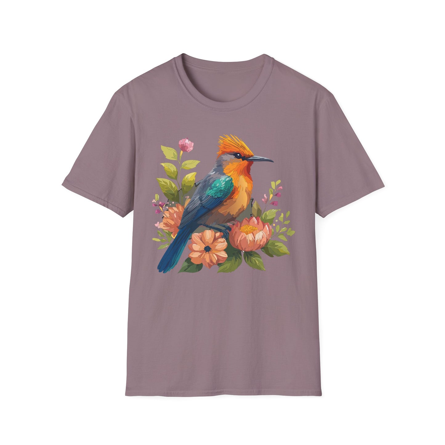 Bird T-Shirt, Floral Bird T Shirt, Shirt with Bird, Shirt with Animal