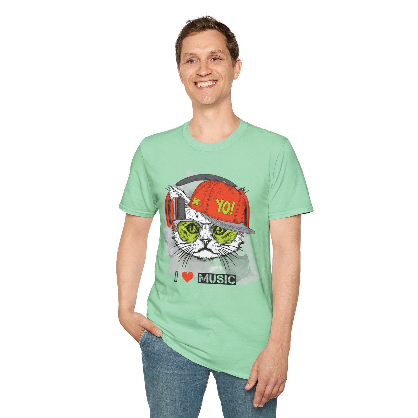 I love Music Animals Shirts, Shirt with Animals, Animals with Headphones Shirt