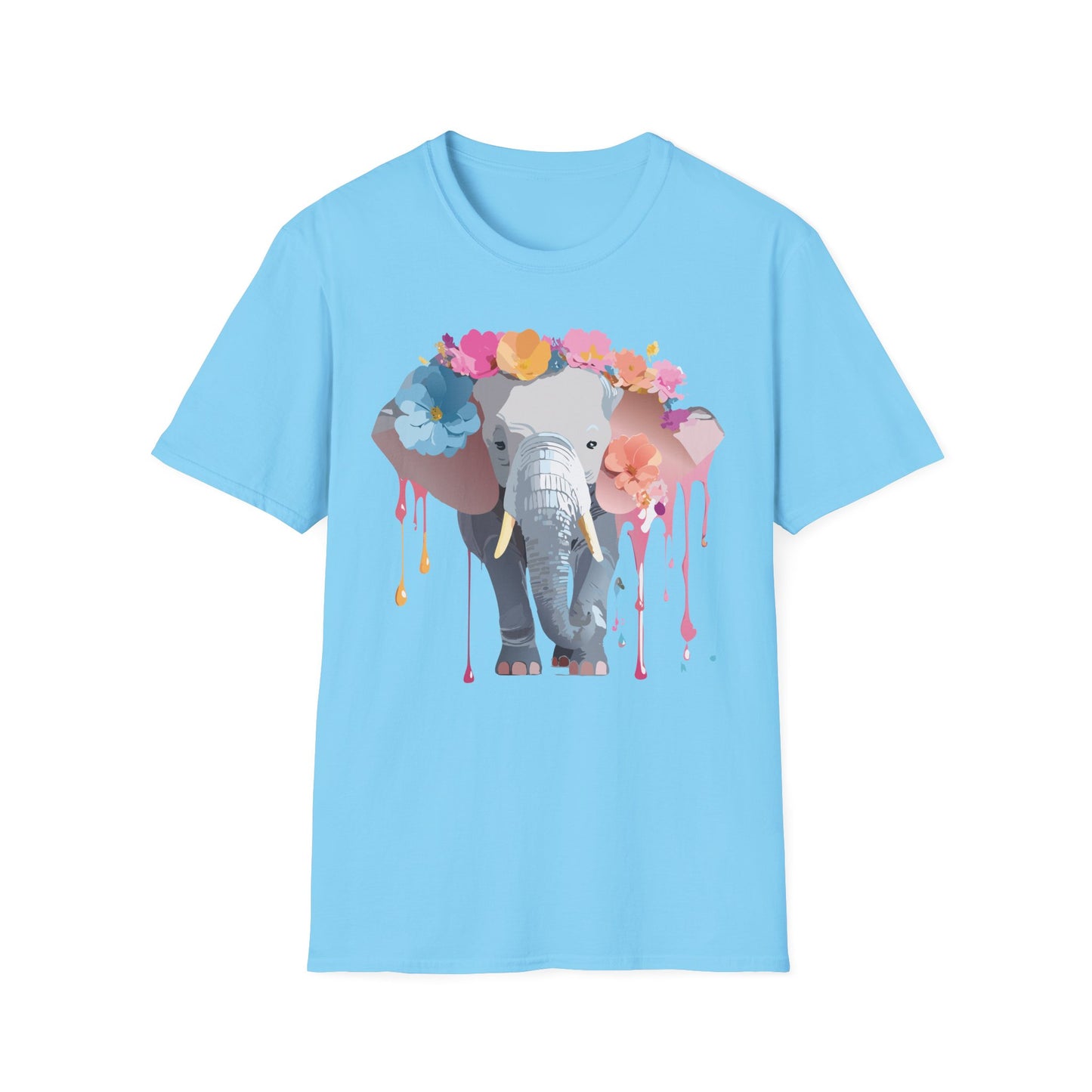Elephant Shirt, T Shirt with Elephant, Elephant on T Shirt, T Shirt with Animation, Animals Tee Shirt