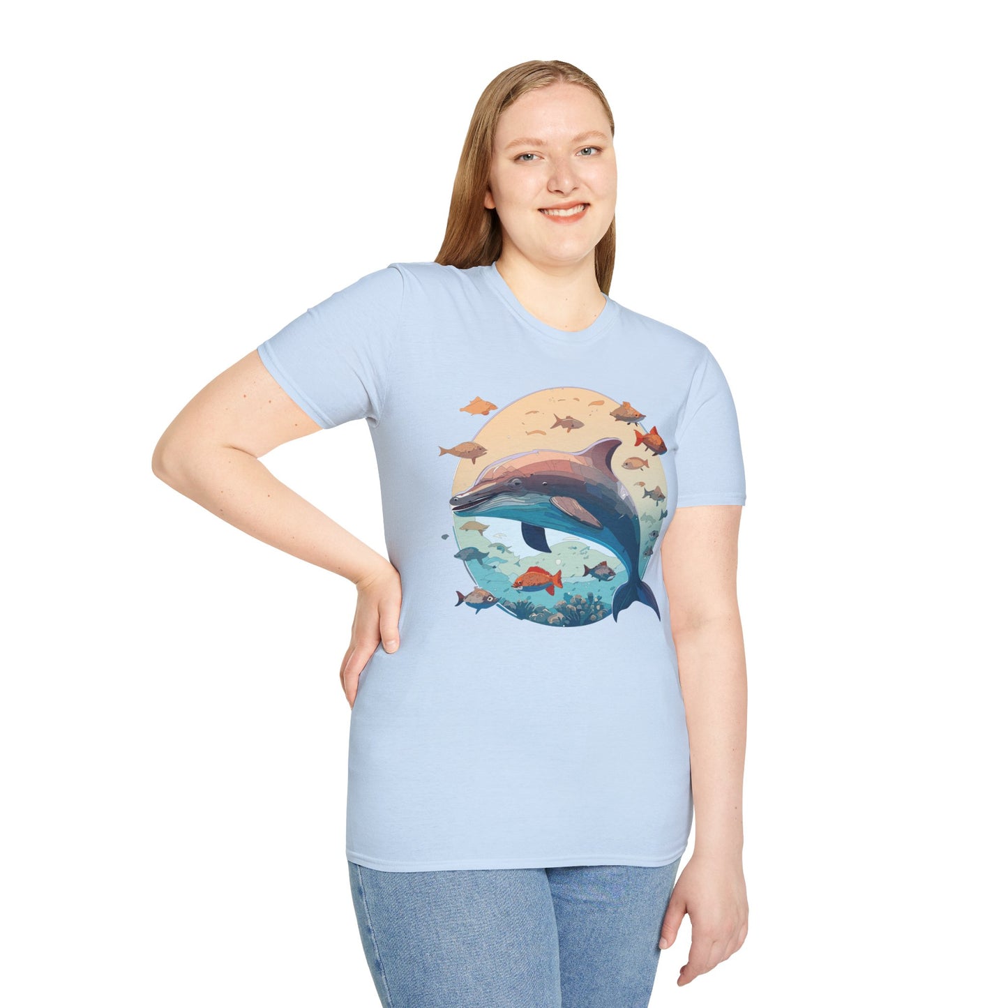 Dolphin Shirts, Shirt with Dolphin, Fish Tee Shirt, Animal Shirt