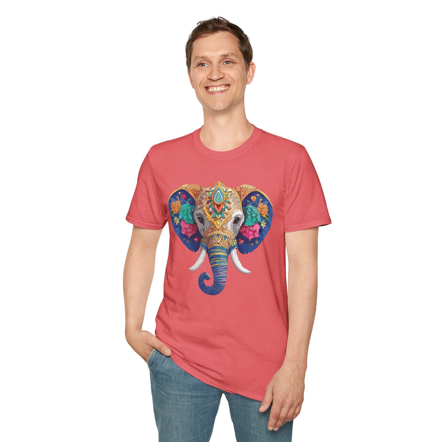 Elephant Shirt, T Shirt with Elephant, Elephant on T Shirt, T Shirt with Animation, Animals Tee Shirt