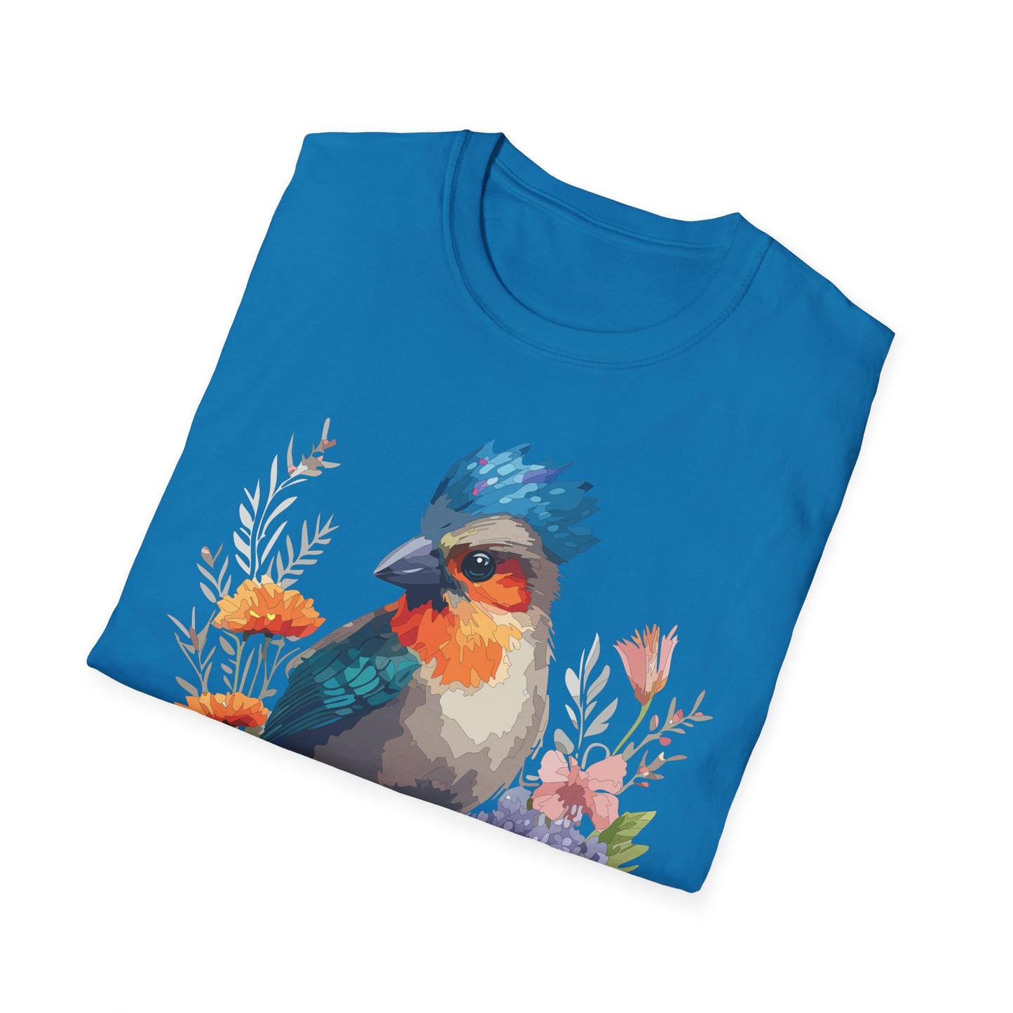 Bird T-Shirt, Floral Bird T Shirt, Shirt with Bird, Shirt with Animal