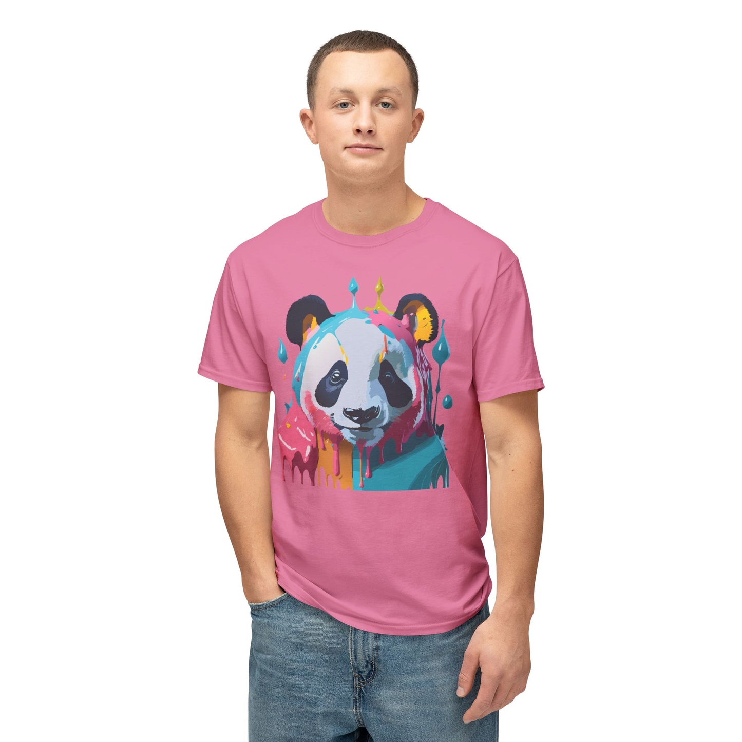 Panda T-Shirt, Vintage Panda Tee, Floral Tees, Panda Art Design Shirt, Tee Shirt with Panda Art 5