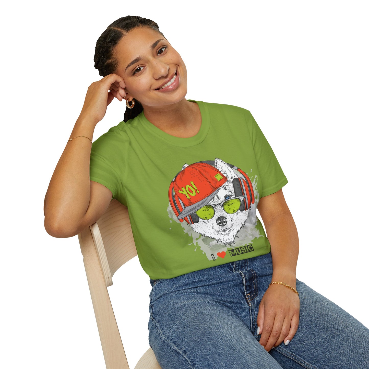 I love Music Animals Shirts, Shirt with Animals, Animals with Headphones Shirt