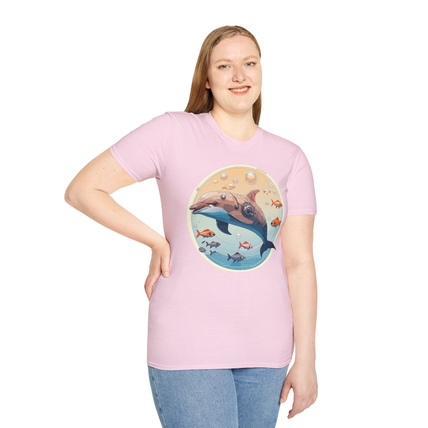 Dolphin Shirts, Shirt with Dolphin, Fish Tee Shirt, Animal Shirt