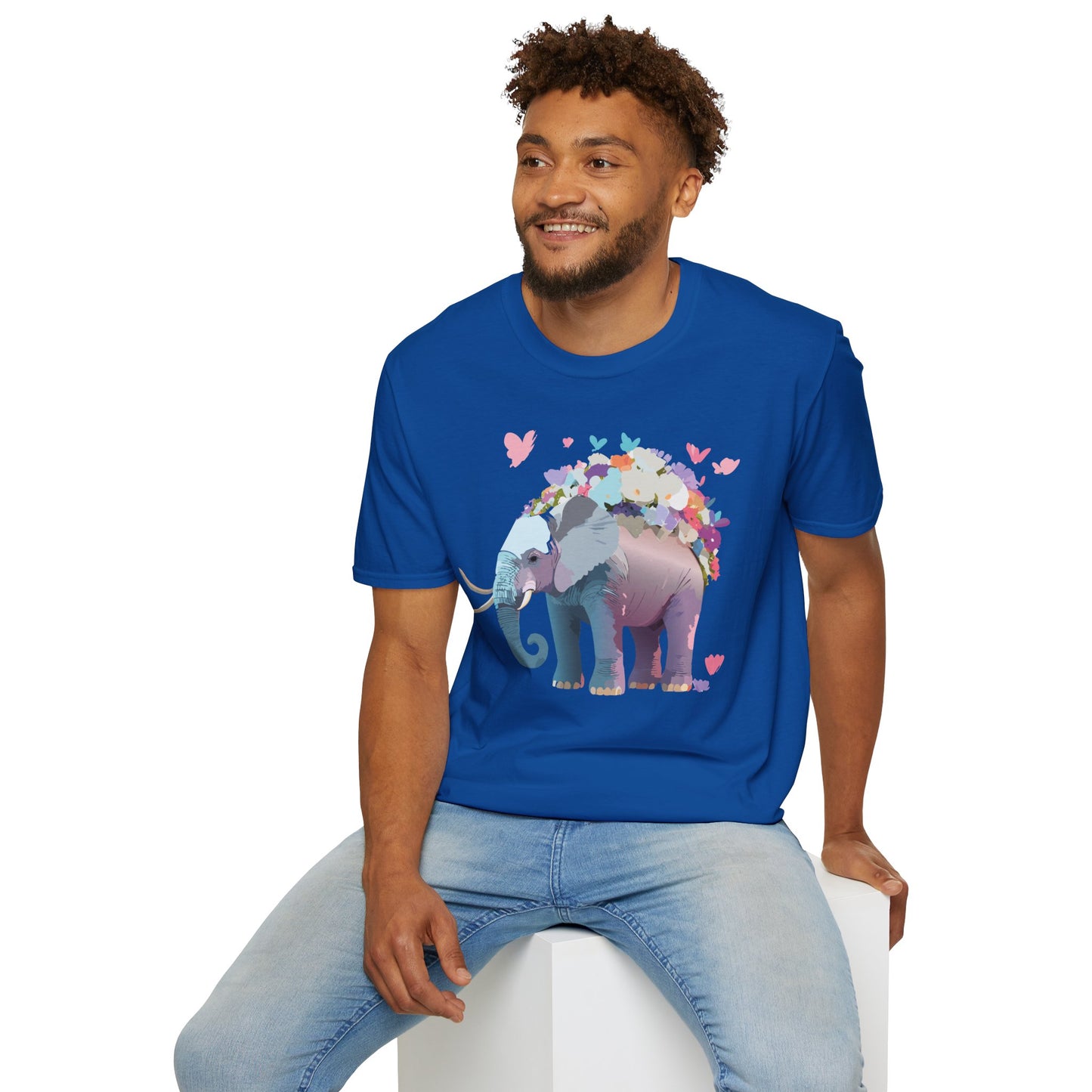 Elephant Shirt, T Shirt with Elephant, Elephant on T Shirt, T Shirt with Animation, Animals Tee Shirt