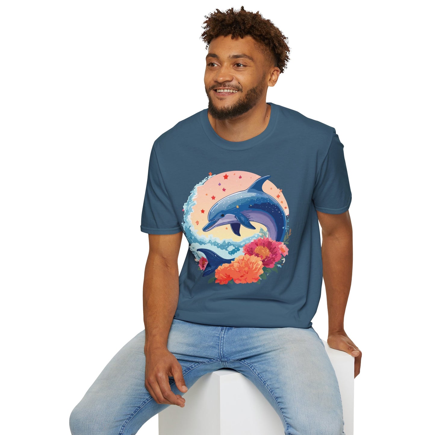 Dolphin Shirts, Shirt with Dolphin, Fish Tee Shirt, Animal Shirt