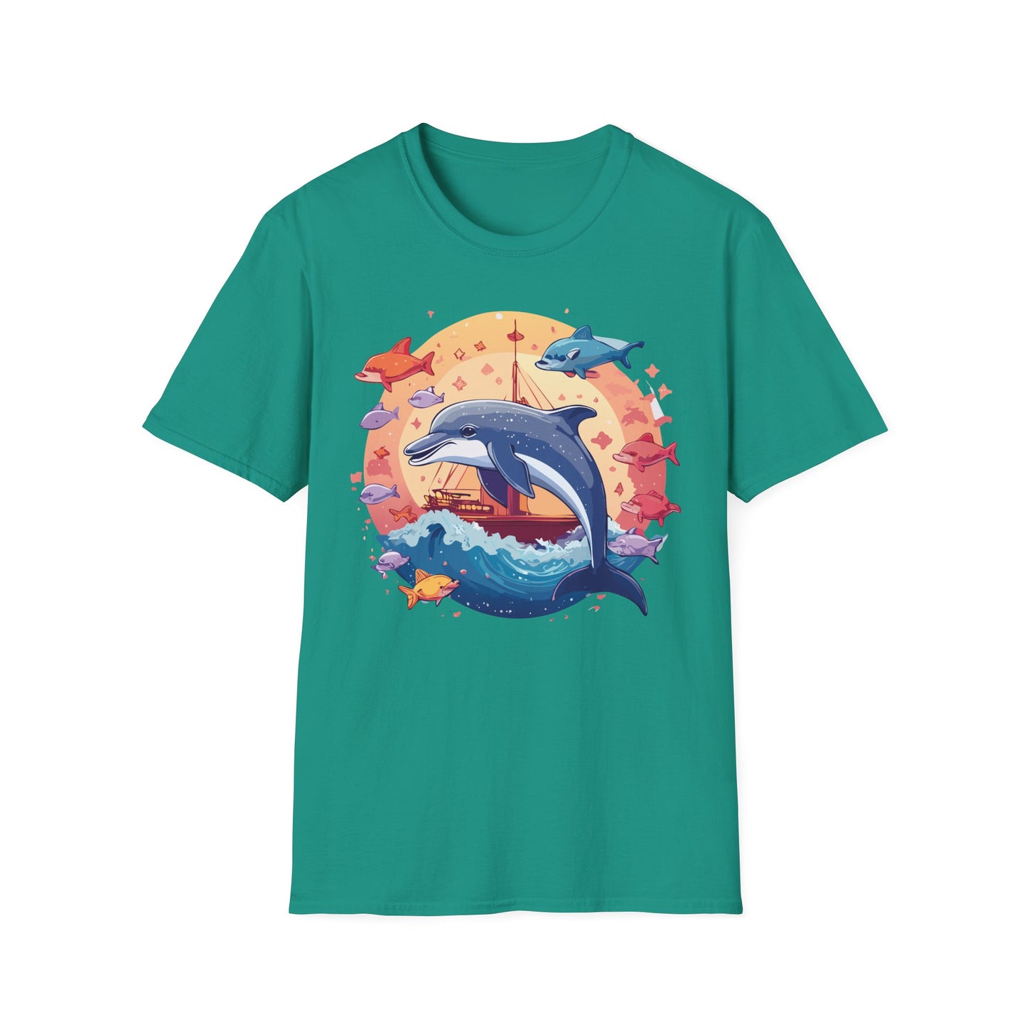 Dolphin Shirts, Shirt with Dolphin, Fish Tee Shirt, Animal Shirt