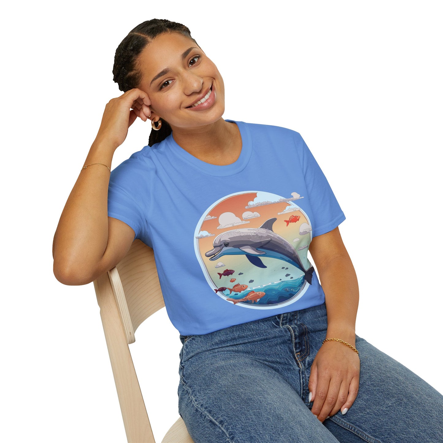Dolphin Shirts, Shirt with Dolphin, Fish Tee Shirt, Animal Shirt