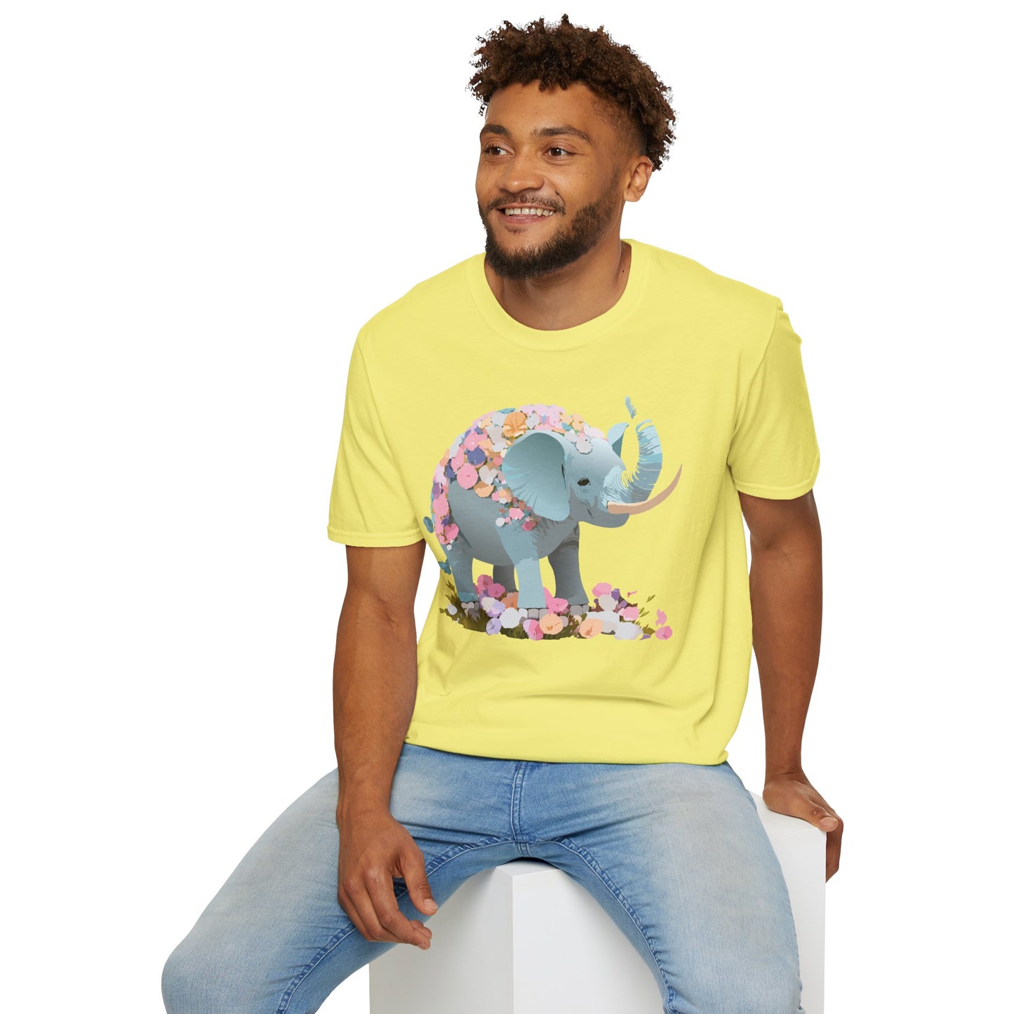 Elephant Shirt, T Shirt with Elephant, Elephant on T Shirt, T Shirt with Animation, Animals Tee Shirt