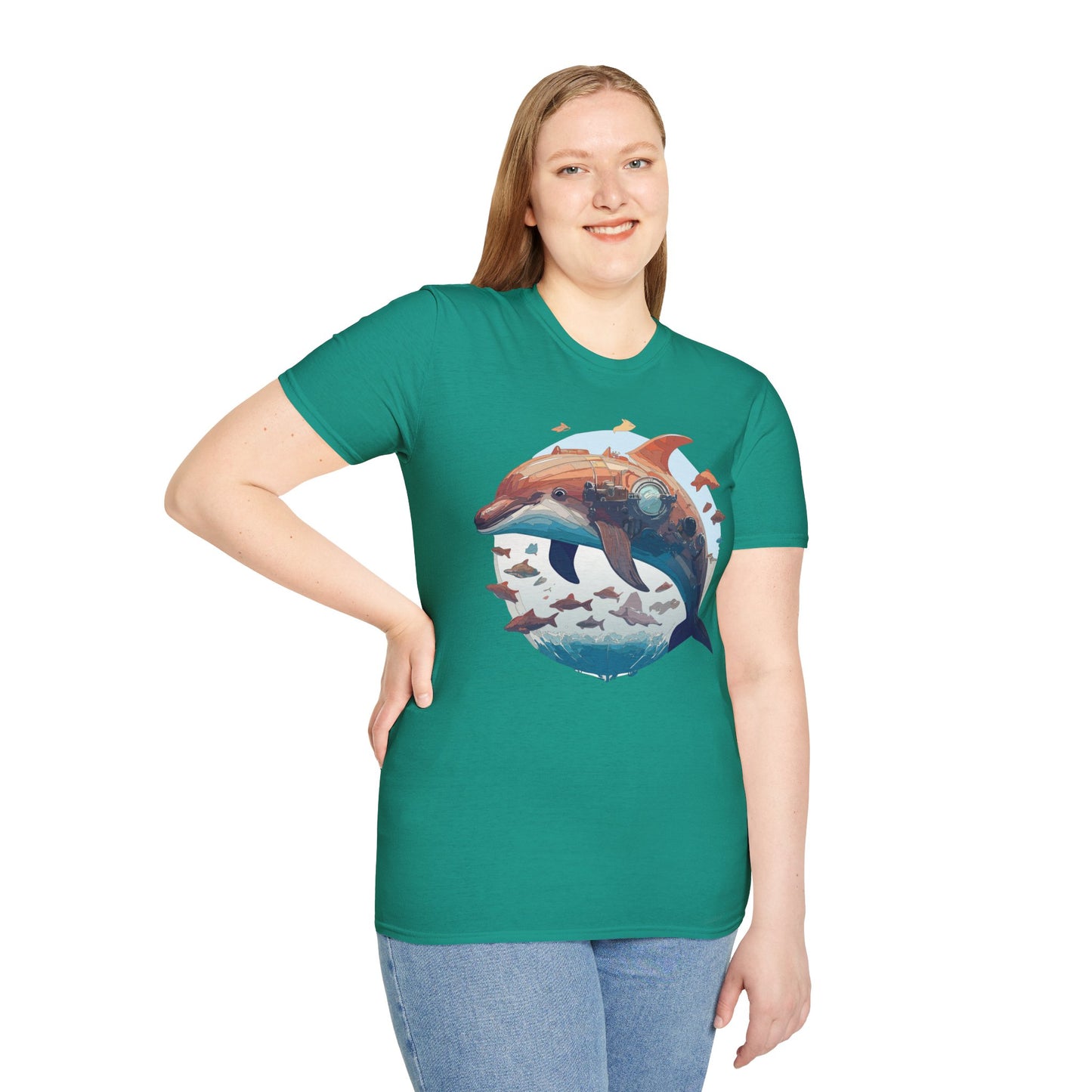 Dolphin Shirts, Shirt with Dolphin, Fish Tee Shirt, Animal Shirt