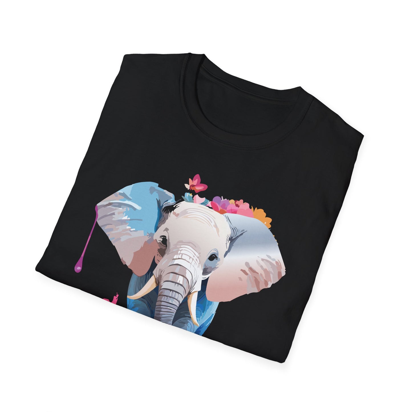 Elephant Shirt, T Shirt with Elephant, Elephant on T Shirt, T Shirt with Animation, Animals Tee Shirt