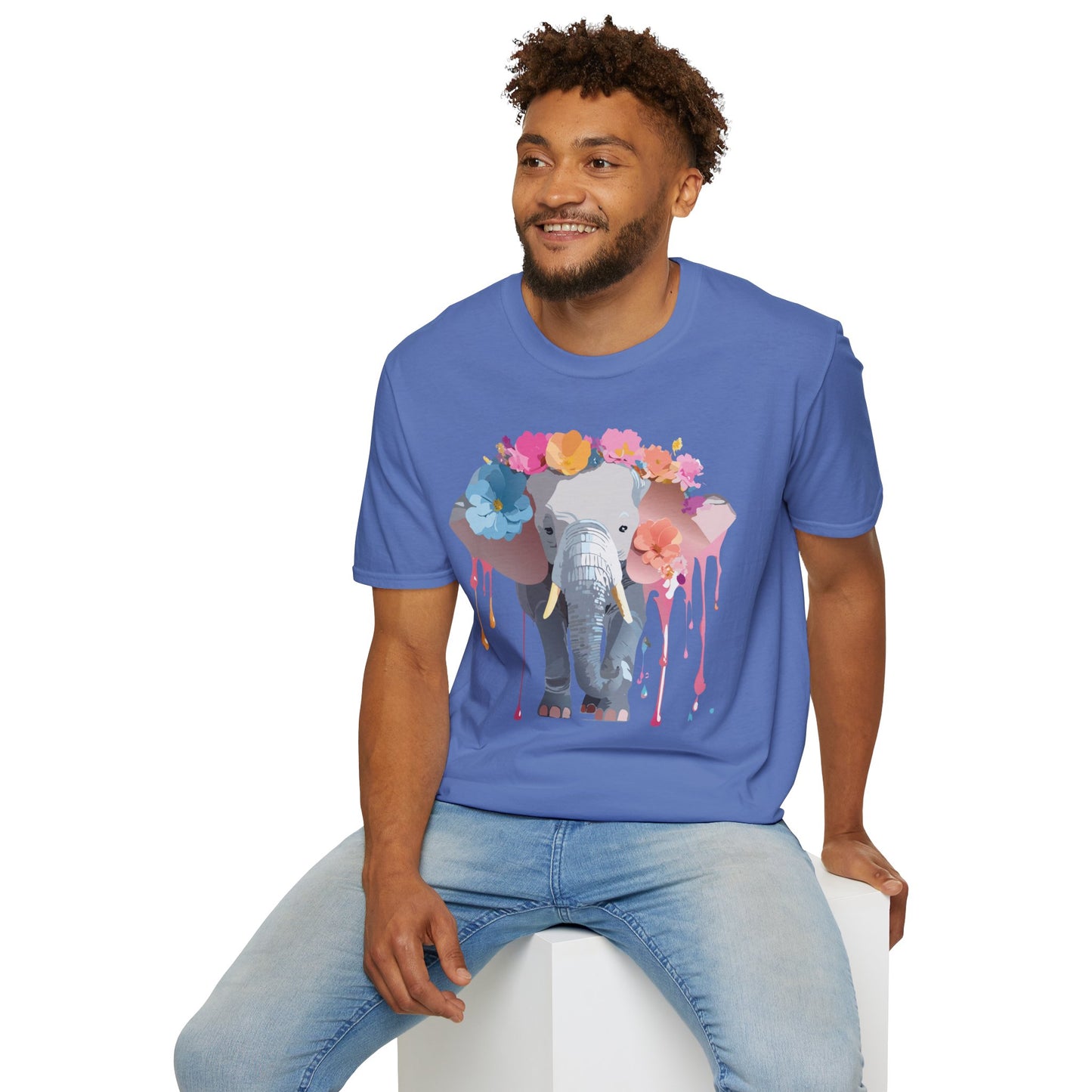 Elephant Shirt, T Shirt with Elephant, Elephant on T Shirt, T Shirt with Animation, Animals Tee Shirt