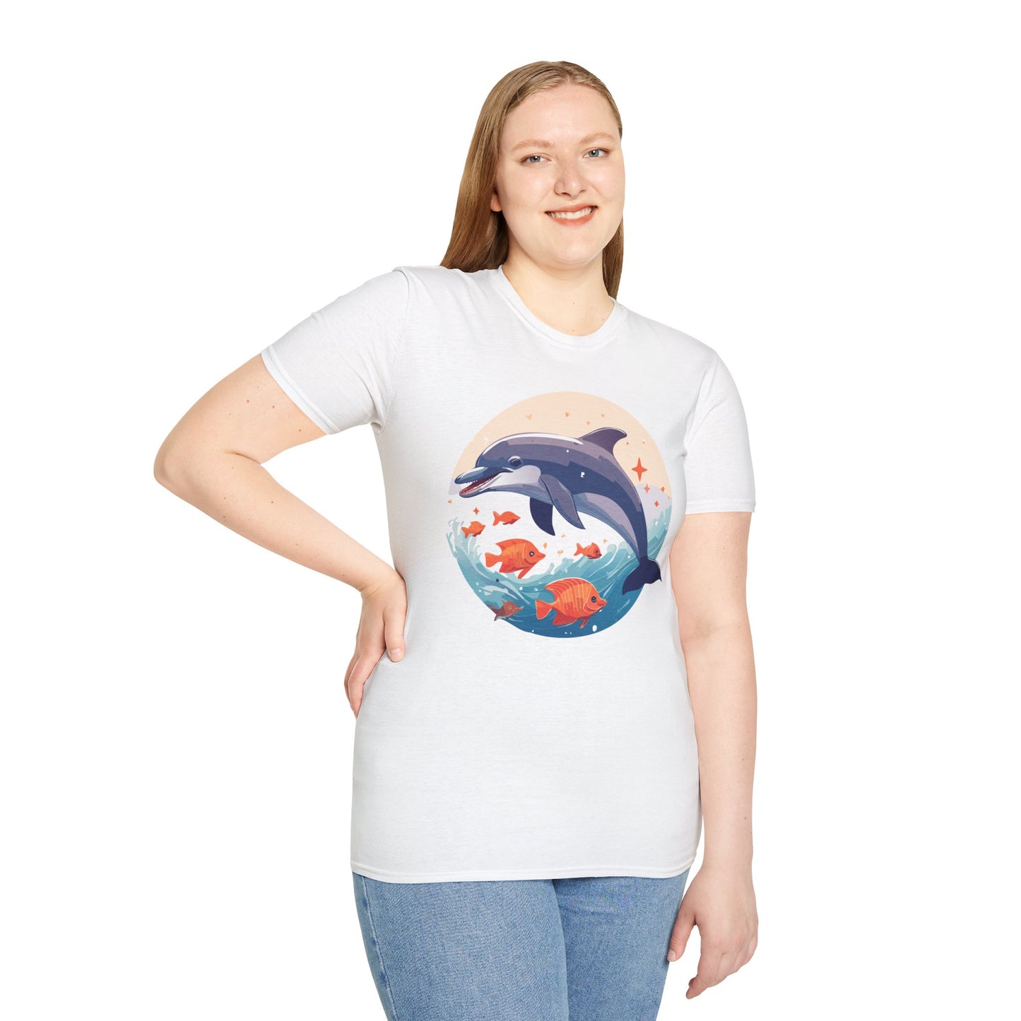 Dolphin Shirts, Shirt with Dolphin, Fish Tee Shirt, Animal Shirt