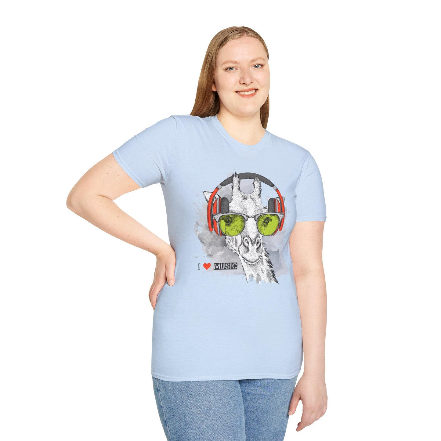 I love Music Animals Shirts, Shirt with Animals, Animals with Headphones Shirt