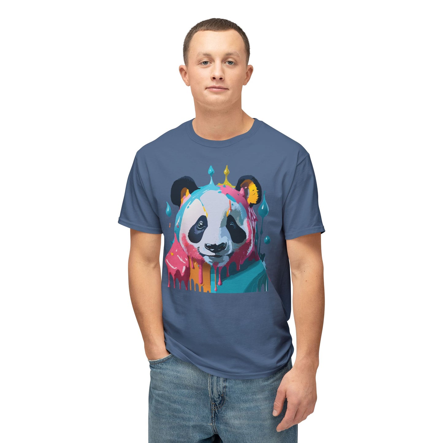 Panda T-Shirt, Vintage Panda Tee, Floral Tees, Panda Art Design Shirt, Tee Shirt with Panda Art 5