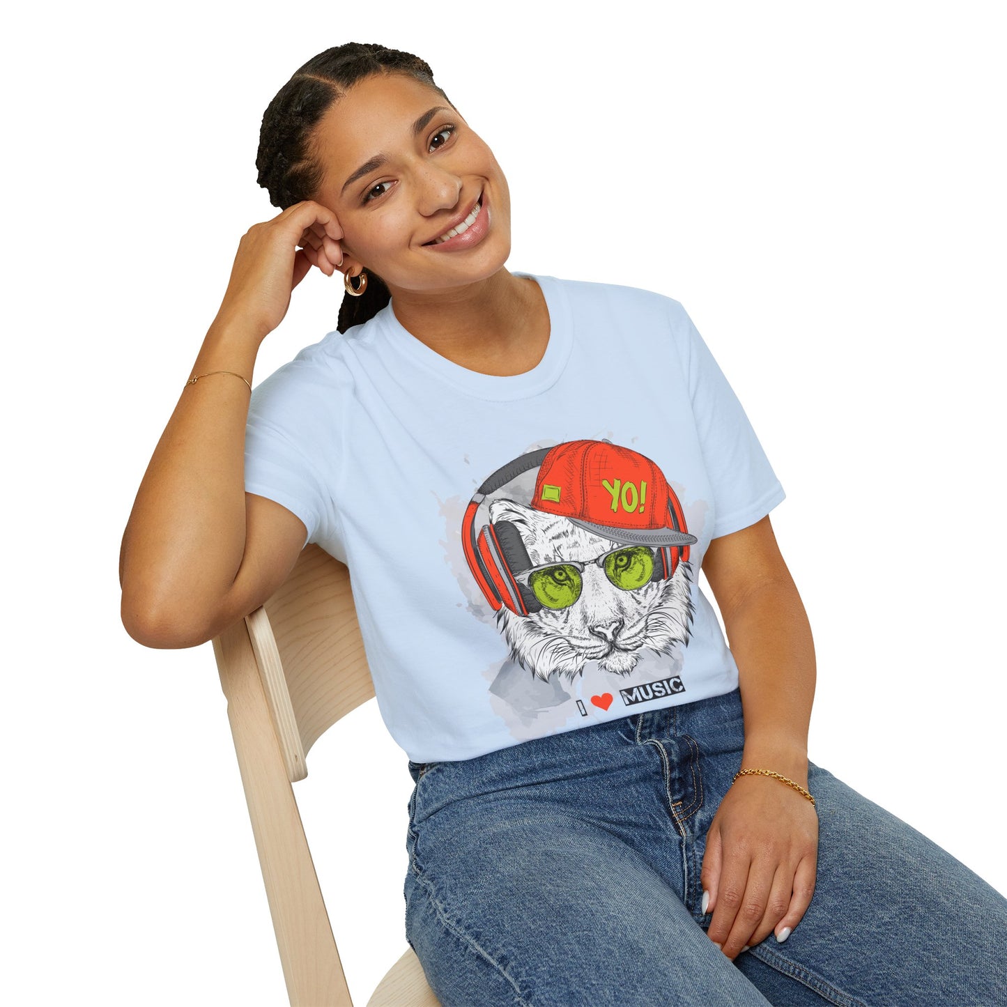 I love Music Animals Shirts, Shirt with Animals, Animals with Headphones Shirt