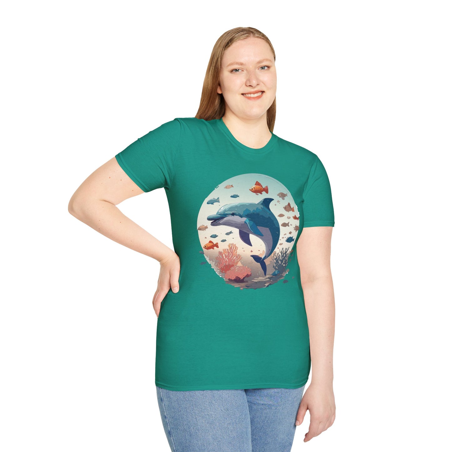 Dolphin Shirts, Shirt with Dolphin, Fish Tee Shirt, Animal Shirt
