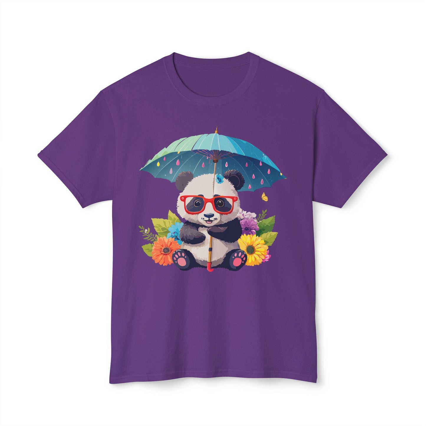 Panda T-Shirt, Vintage Panda Tee, Floral Tees, Panda Art Design Shirt, Tee Shirt with Panda Art 10