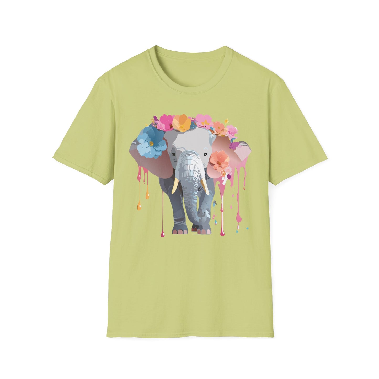 Elephant Shirt, T Shirt with Elephant, Elephant on T Shirt, T Shirt with Animation, Animals Tee Shirt