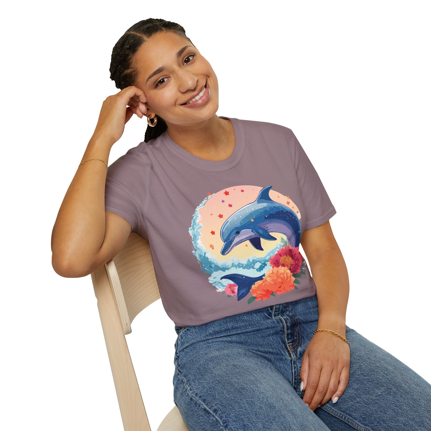 Dolphin Shirts, Shirt with Dolphin, Fish Tee Shirt, Animal Shirt