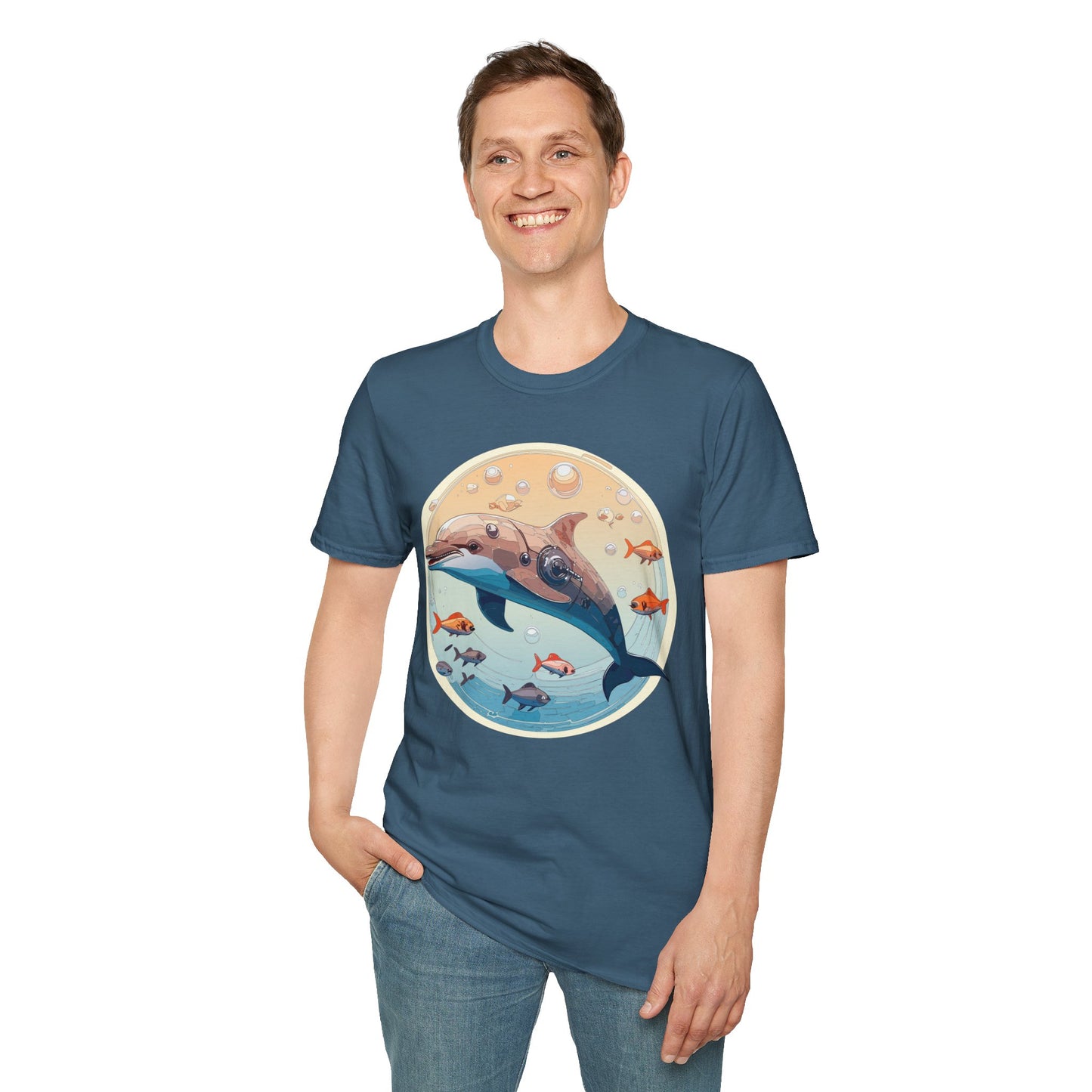 Dolphin Shirts, Shirt with Dolphin, Fish Tee Shirt, Animal Shirt