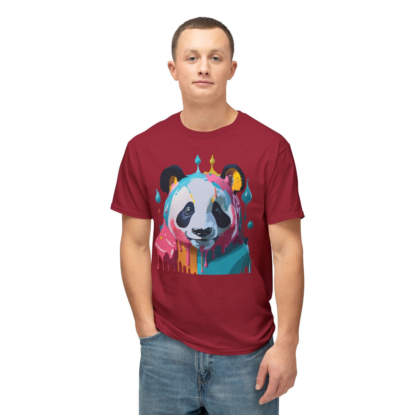 Panda T-Shirt, Vintage Panda Tee, Floral Tees, Panda Art Design Shirt, Tee Shirt with Panda Art 5
