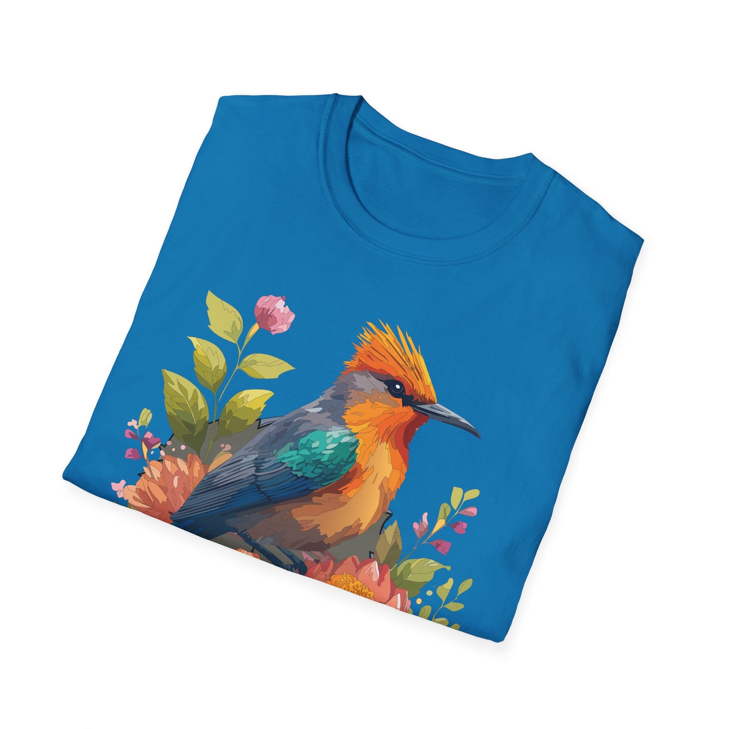 Bird T-Shirt, Floral Bird T Shirt, Shirt with Bird, Shirt with Animal