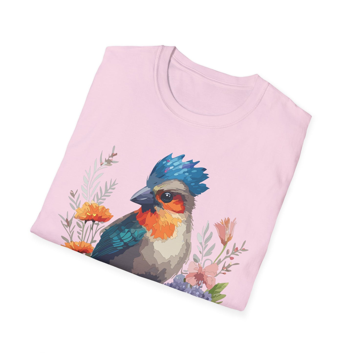 Bird T-Shirt, Floral Bird T Shirt, Shirt with Bird, Shirt with Animal