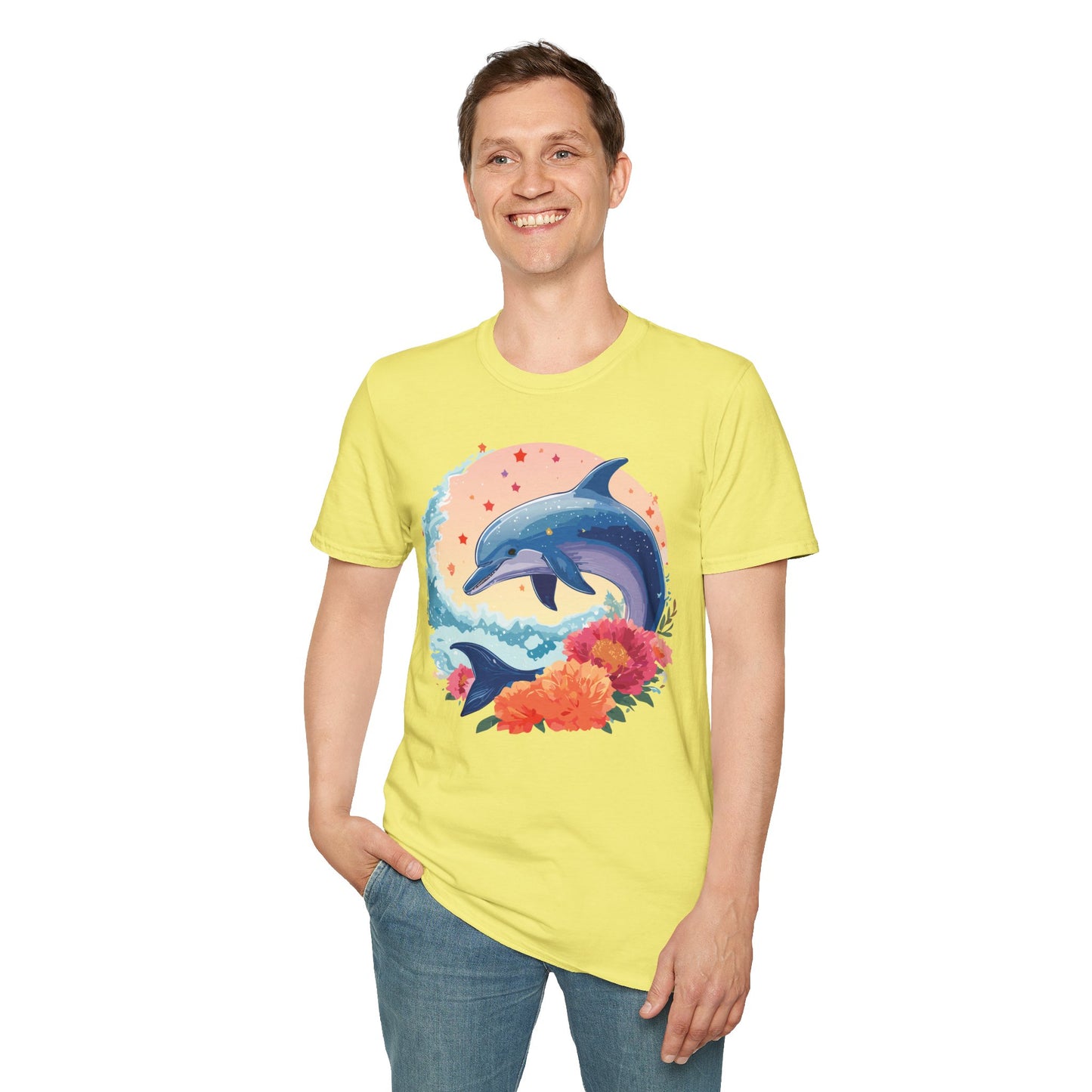 Dolphin Shirts, Shirt with Dolphin, Fish Tee Shirt, Animal Shirt
