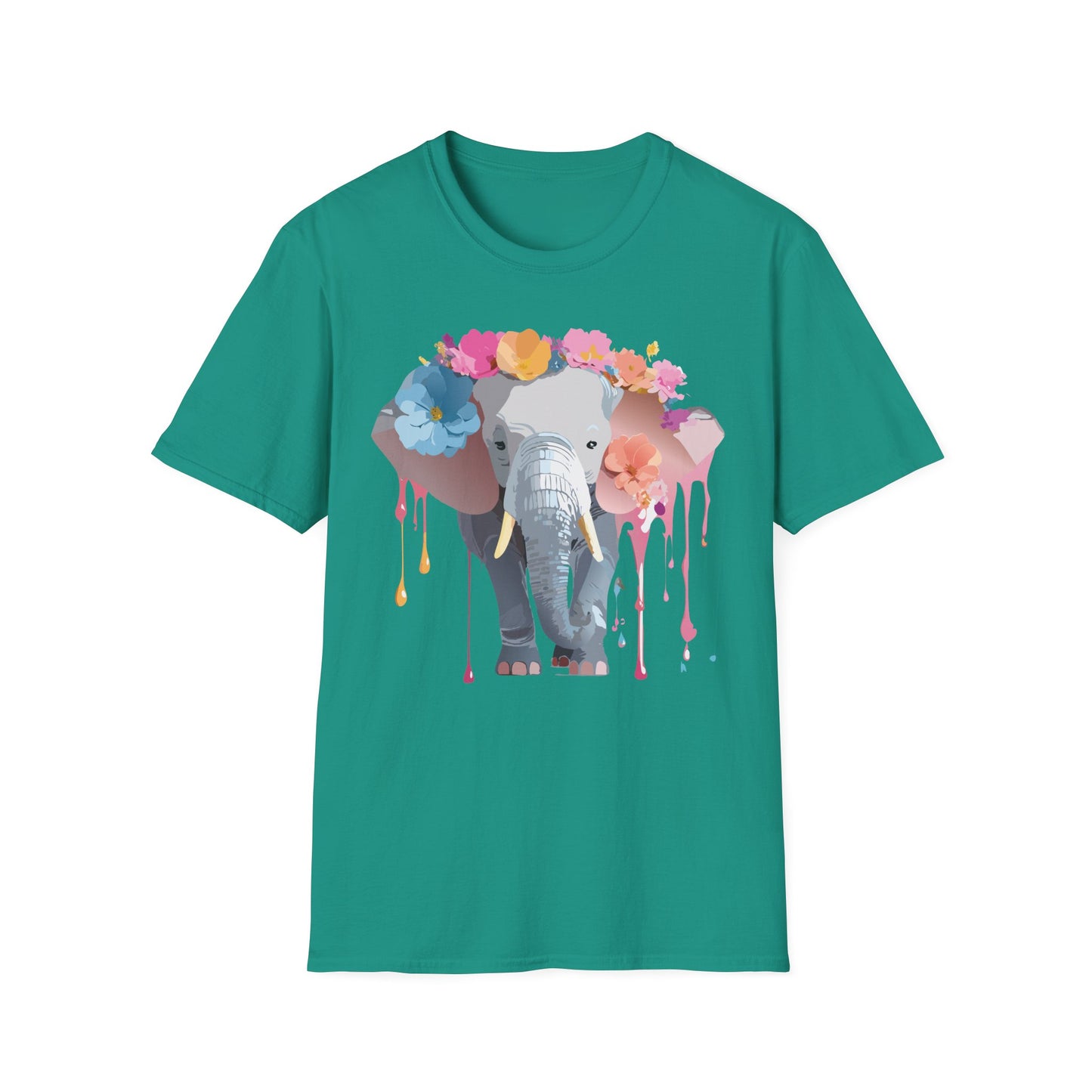 Elephant Shirt, T Shirt with Elephant, Elephant on T Shirt, T Shirt with Animation, Animals Tee Shirt