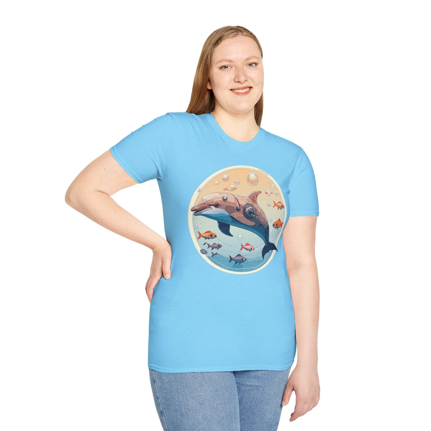 Dolphin Shirts, Shirt with Dolphin, Fish Tee Shirt, Animal Shirt