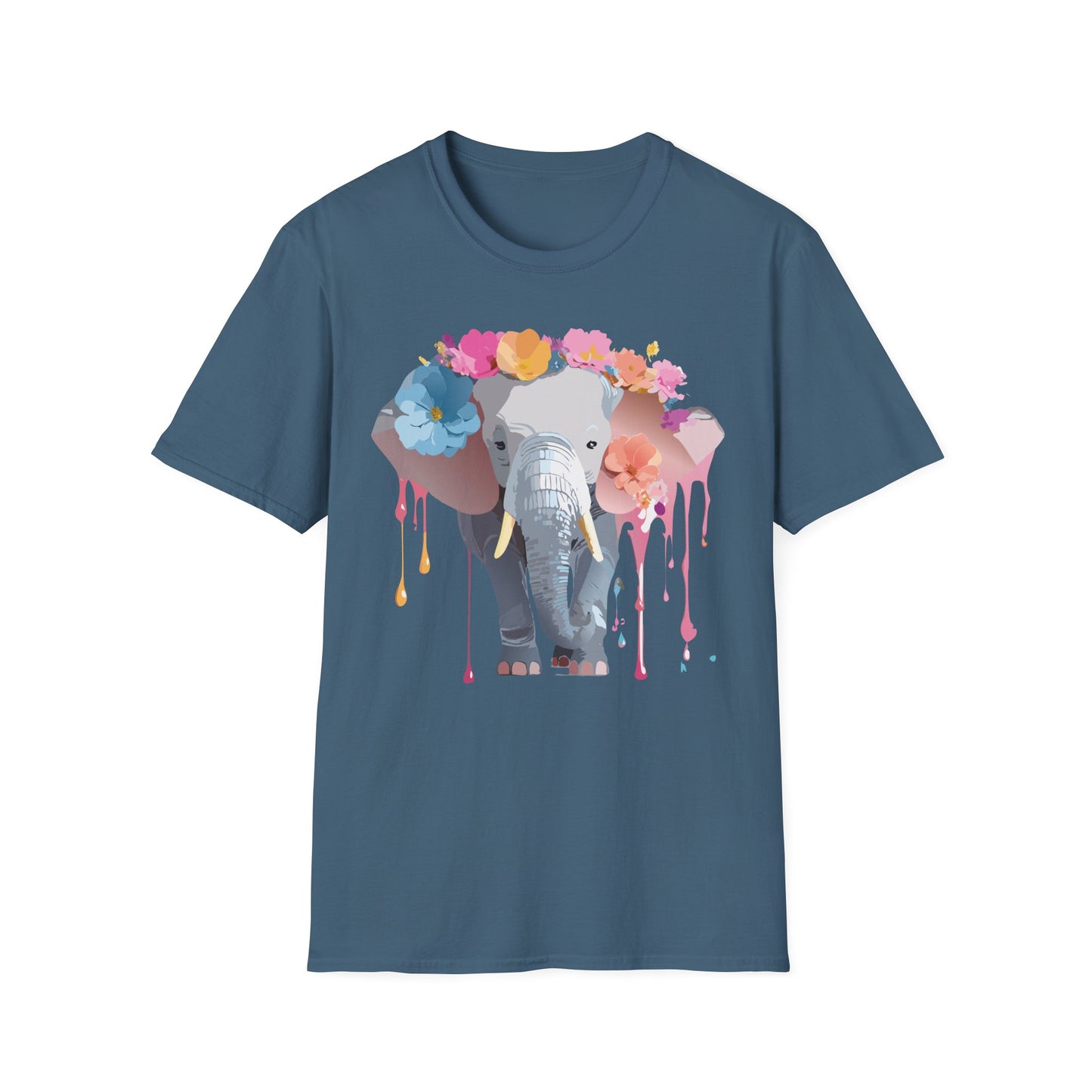 Elephant Shirt, T Shirt with Elephant, Elephant on T Shirt, T Shirt with Animation, Animals Tee Shirt