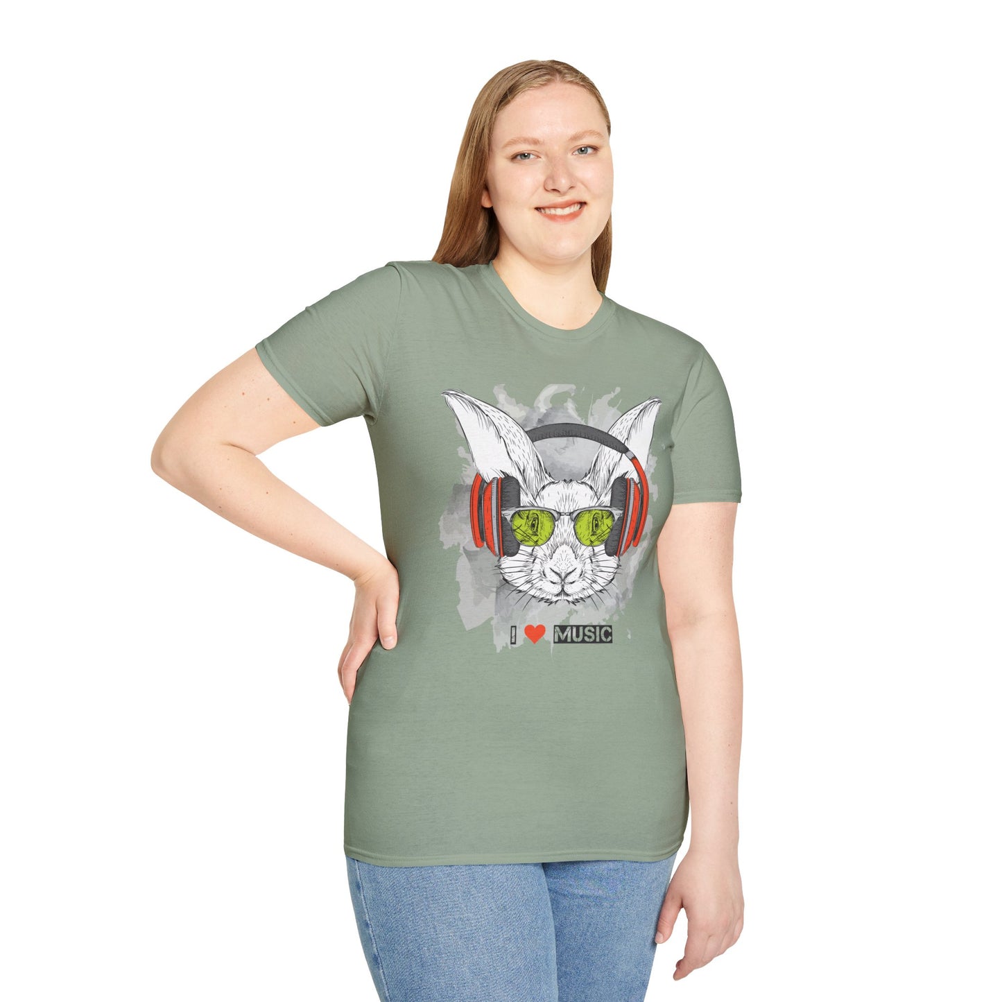 I love Music Animals Shirts, Shirt with Animals, Animals with Headphones Shirt