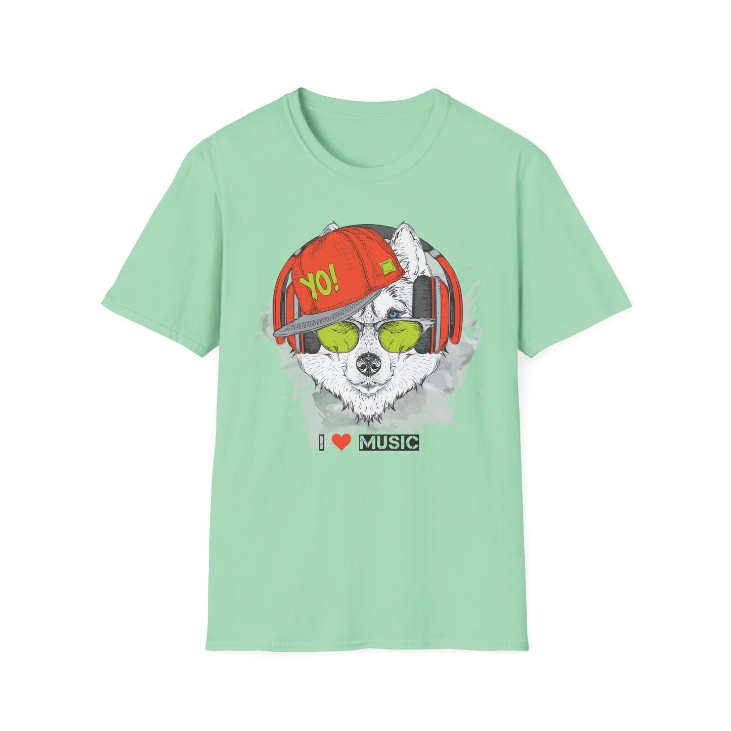 I love Music Animals Shirts, Shirt with Animals, Animals with Headphones Shirt