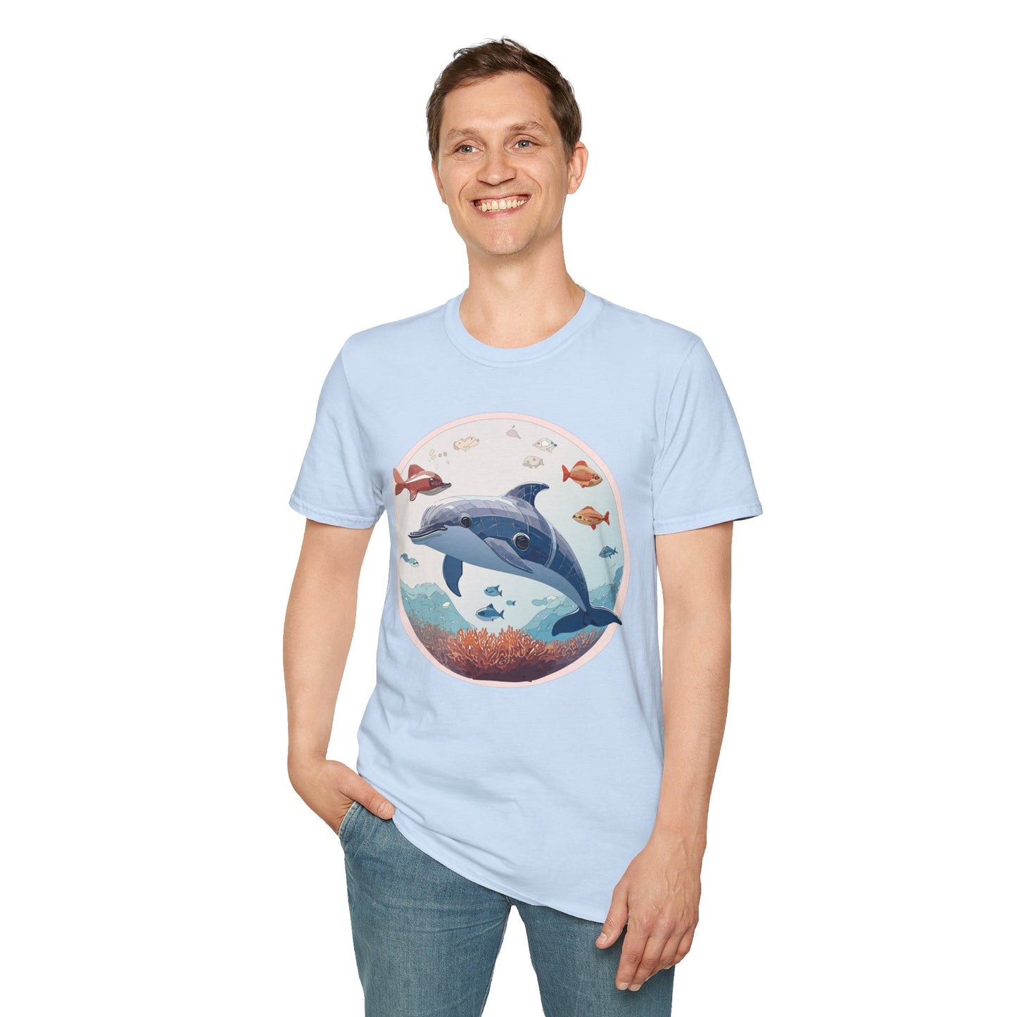 Dolphin Shirts, Shirt with Dolphin, Fish Tee Shirt, Animal Shirt