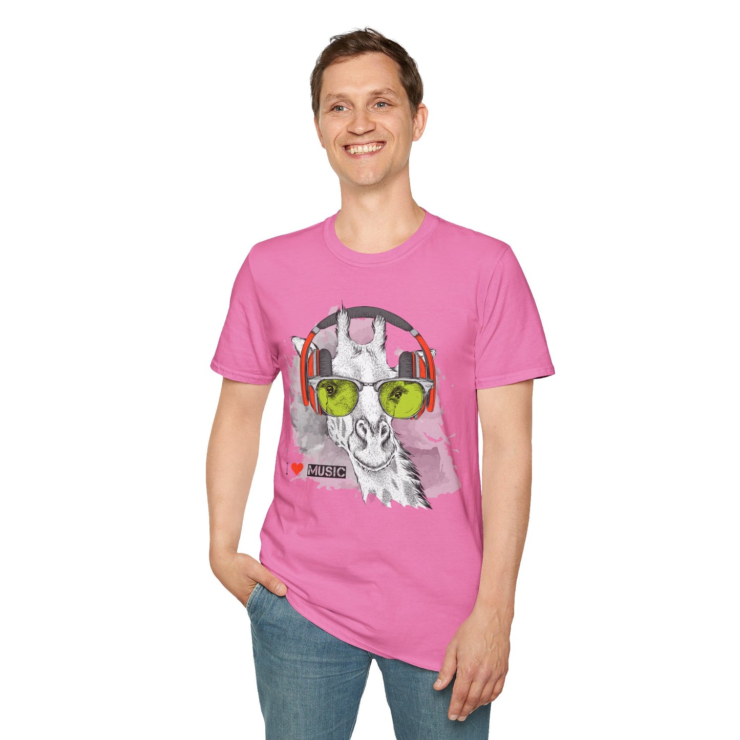 I love Music Animals Shirts, Shirt with Animals, Animals with Headphones Shirt