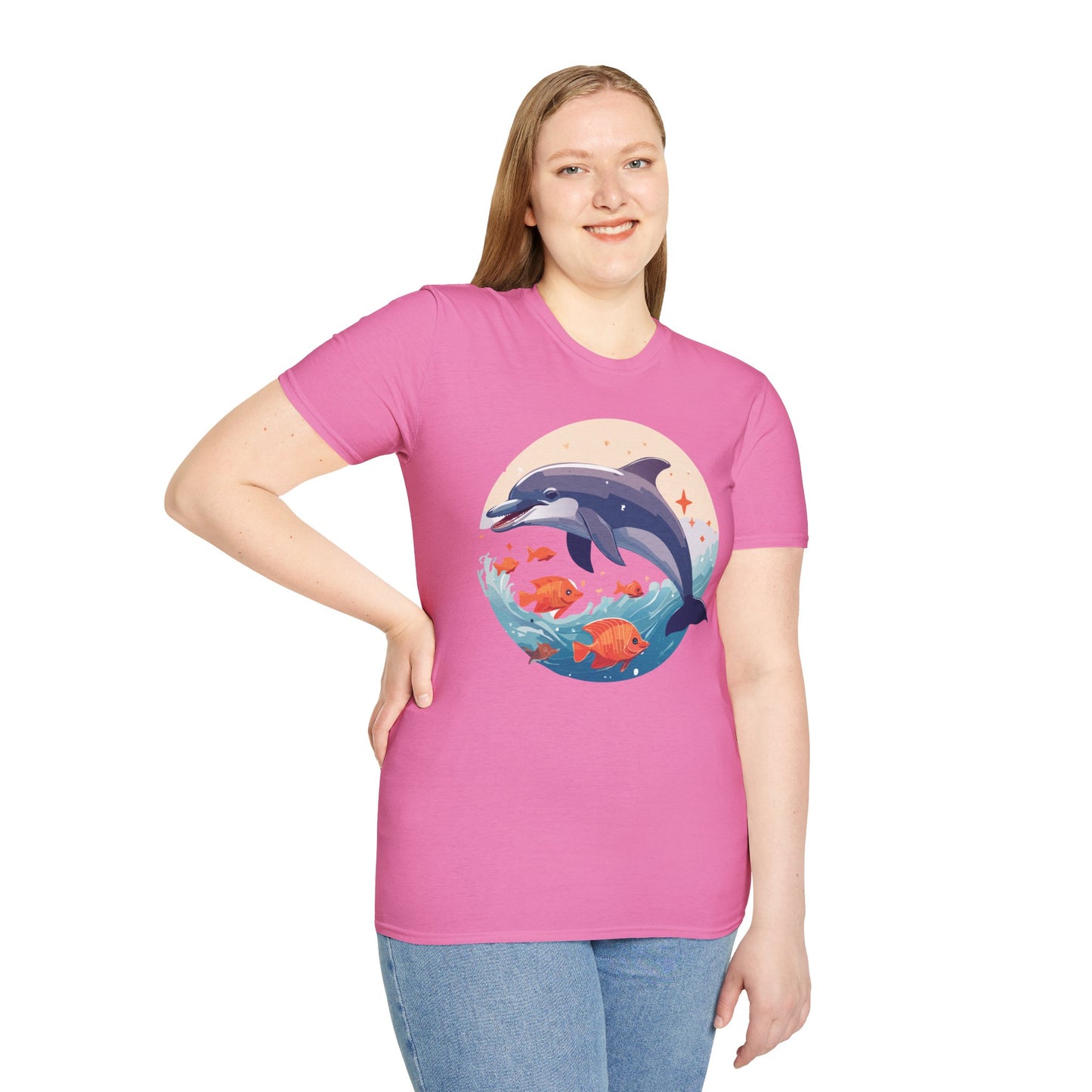 Dolphin Shirts, Shirt with Dolphin, Fish Tee Shirt, Animal Shirt