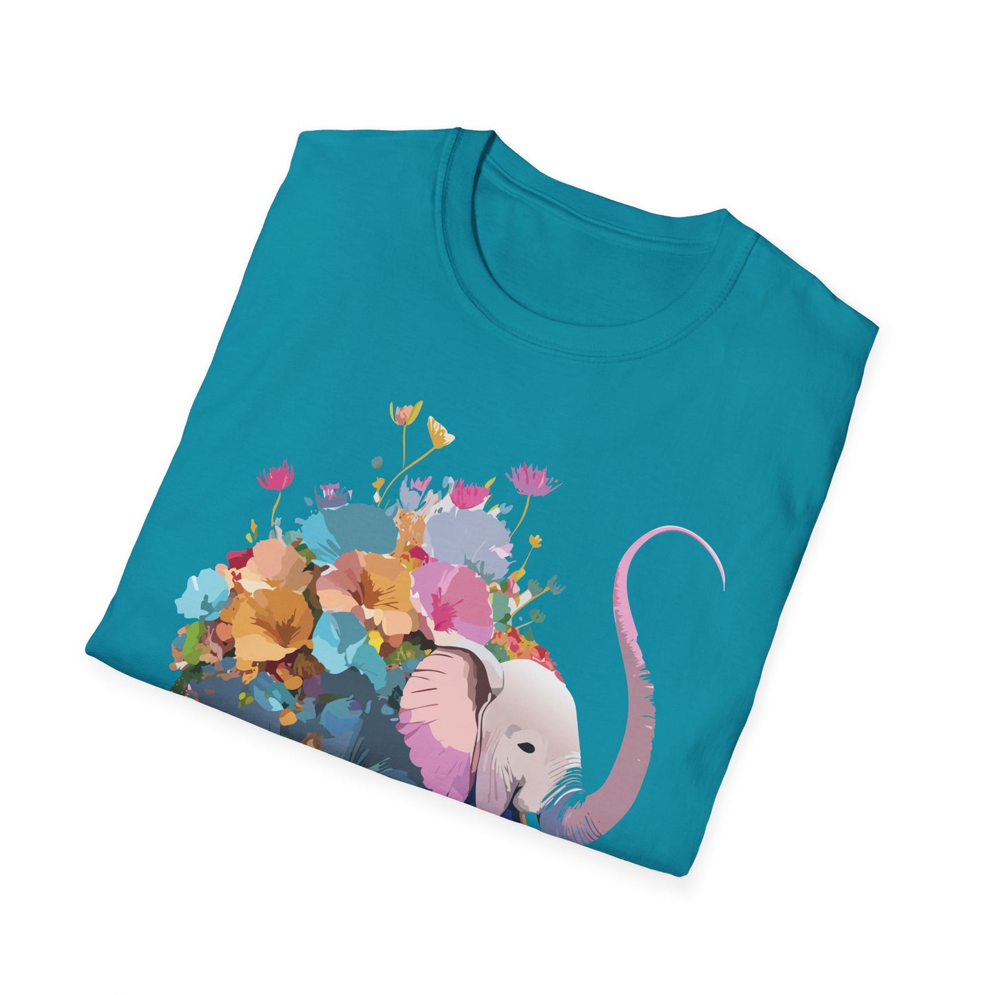 Elephant Shirt, T Shirt with Elephant, Elephant on T Shirt, T Shirt with Animation, Animals Tee Shirt