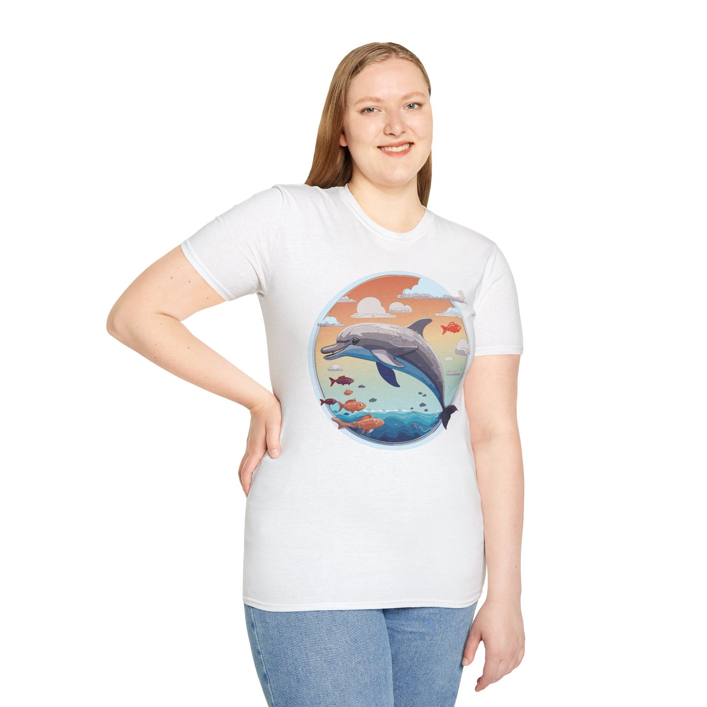 Dolphin Shirts, Shirt with Dolphin, Fish Tee Shirt, Animal Shirt