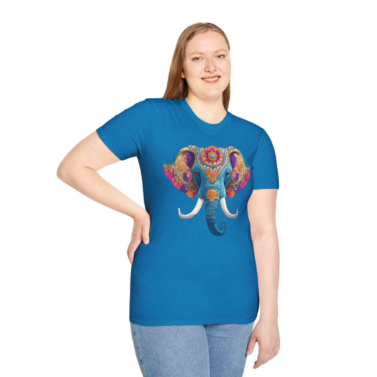 Elephant Shirt, T Shirt with Elephant, Elephant on T Shirt, T Shirt with Animation, Animals Tee Shirt