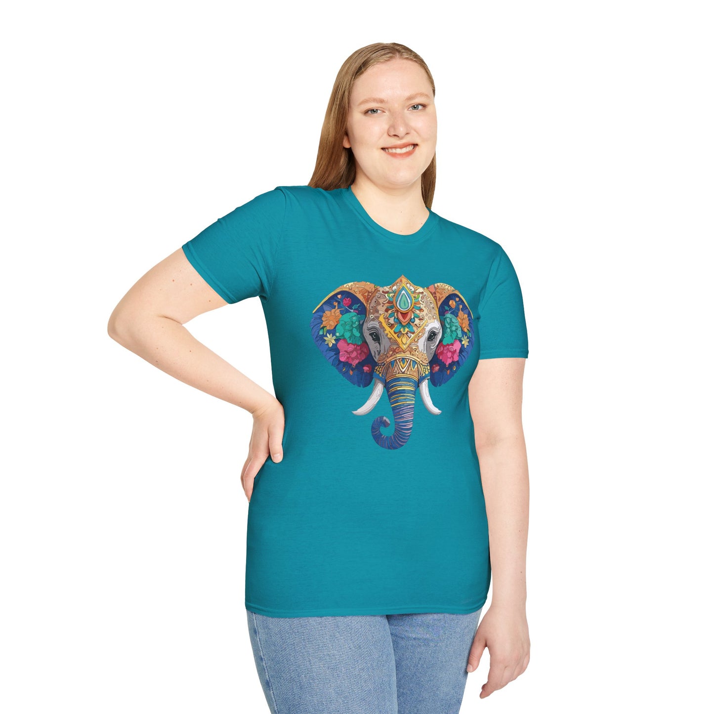 Elephant Shirt, T Shirt with Elephant, Elephant on T Shirt, T Shirt with Animation, Animals Tee Shirt