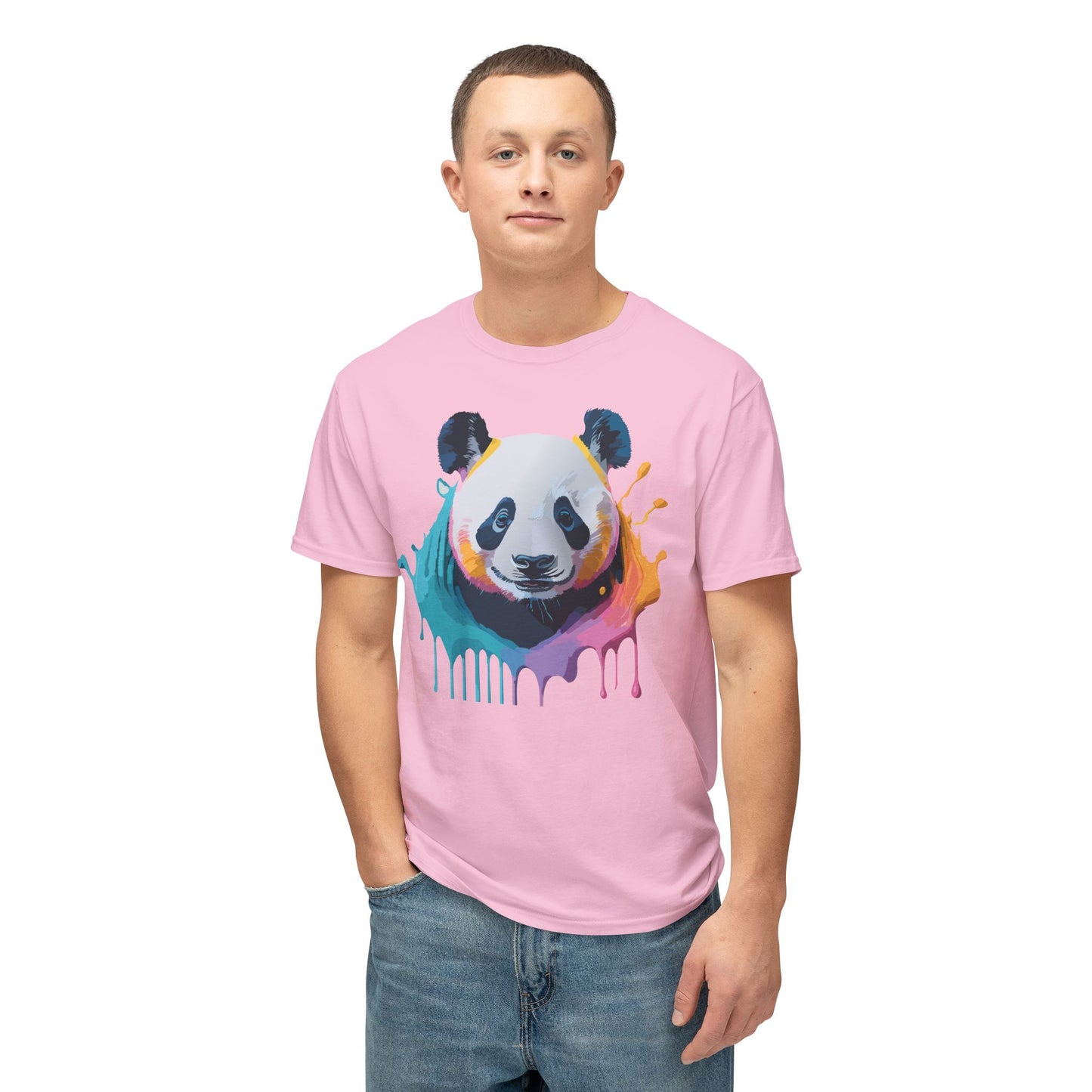 Panda T-Shirt, Vintage Panda Tee, Floral Tees, Panda Art Design Shirt, Tee Shirt with Panda Art 1
