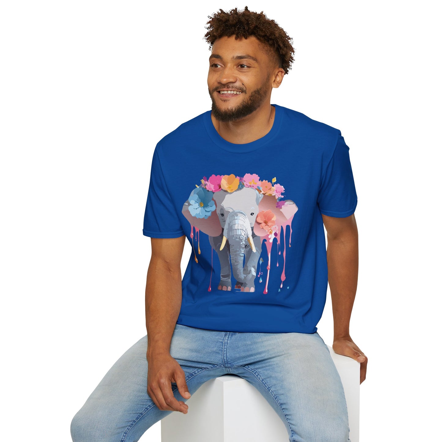 Elephant Shirt, T Shirt with Elephant, Elephant on T Shirt, T Shirt with Animation, Animals Tee Shirt