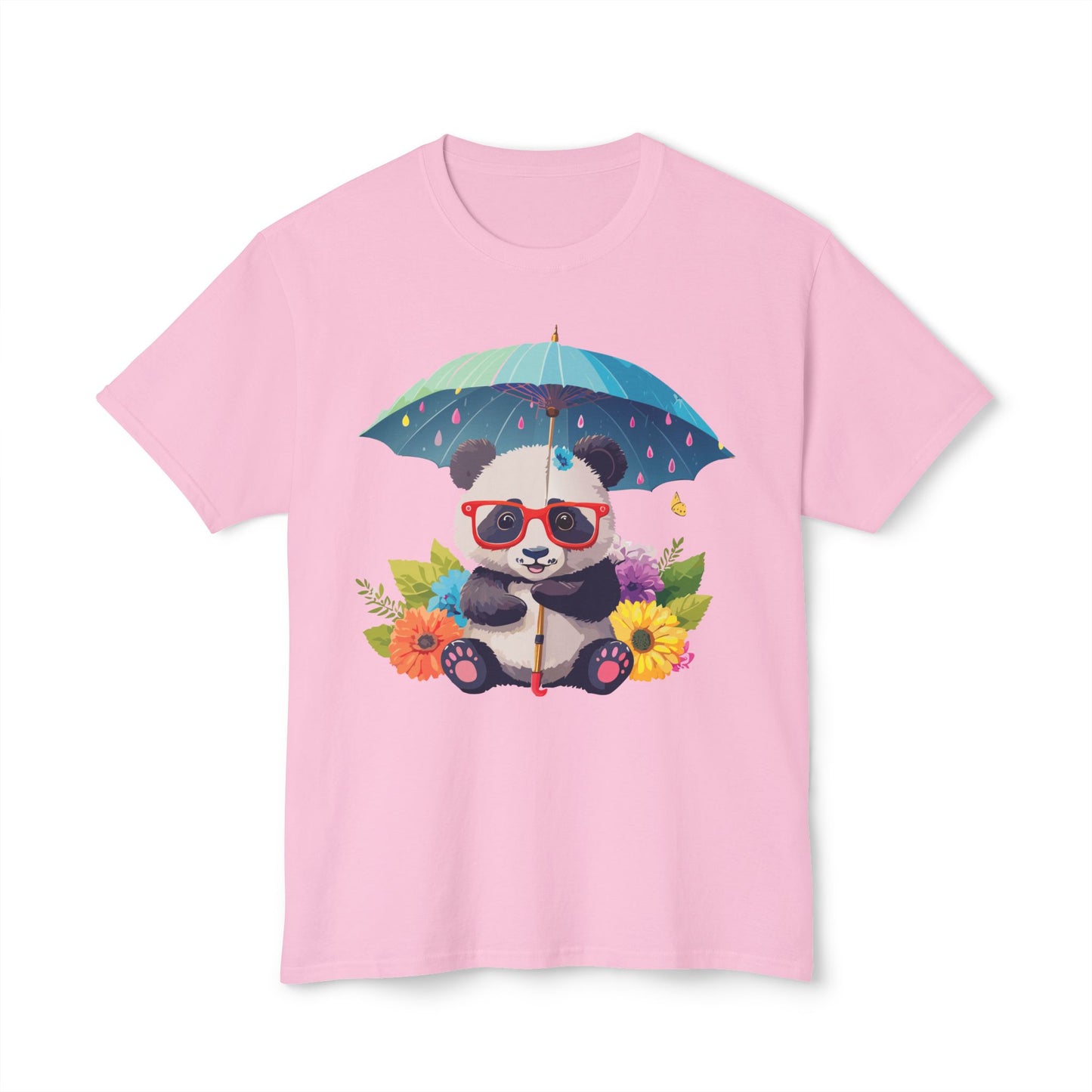 Panda T-Shirt, Vintage Panda Tee, Floral Tees, Panda Art Design Shirt, Tee Shirt with Panda Art 10