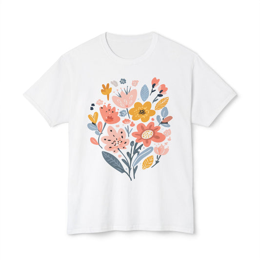 Floral T-Shirt, Vintage Flowers Tee, Floral Tees, Floral Art Design Shirt, Tee Shirt with Floral Art 22