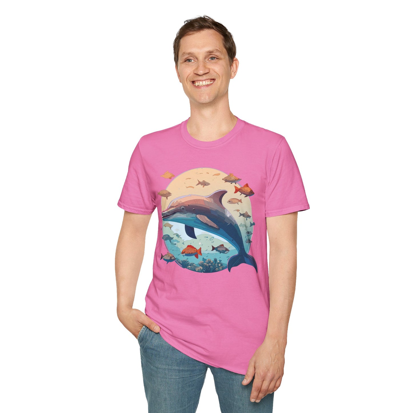 Dolphin Shirts, Shirt with Dolphin, Fish Tee Shirt, Animal Shirt