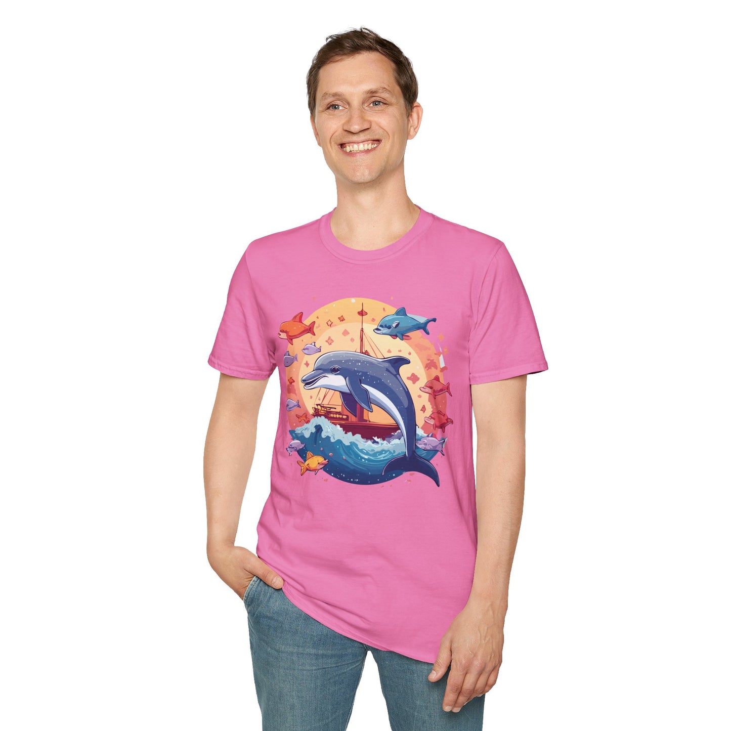 Dolphin Shirts, Shirt with Dolphin, Fish Tee Shirt, Animal Shirt
