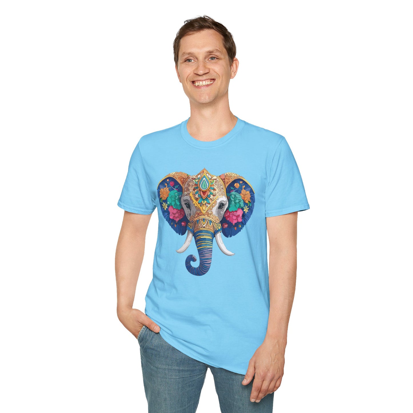 Elephant Shirt, T Shirt with Elephant, Elephant on T Shirt, T Shirt with Animation, Animals Tee Shirt