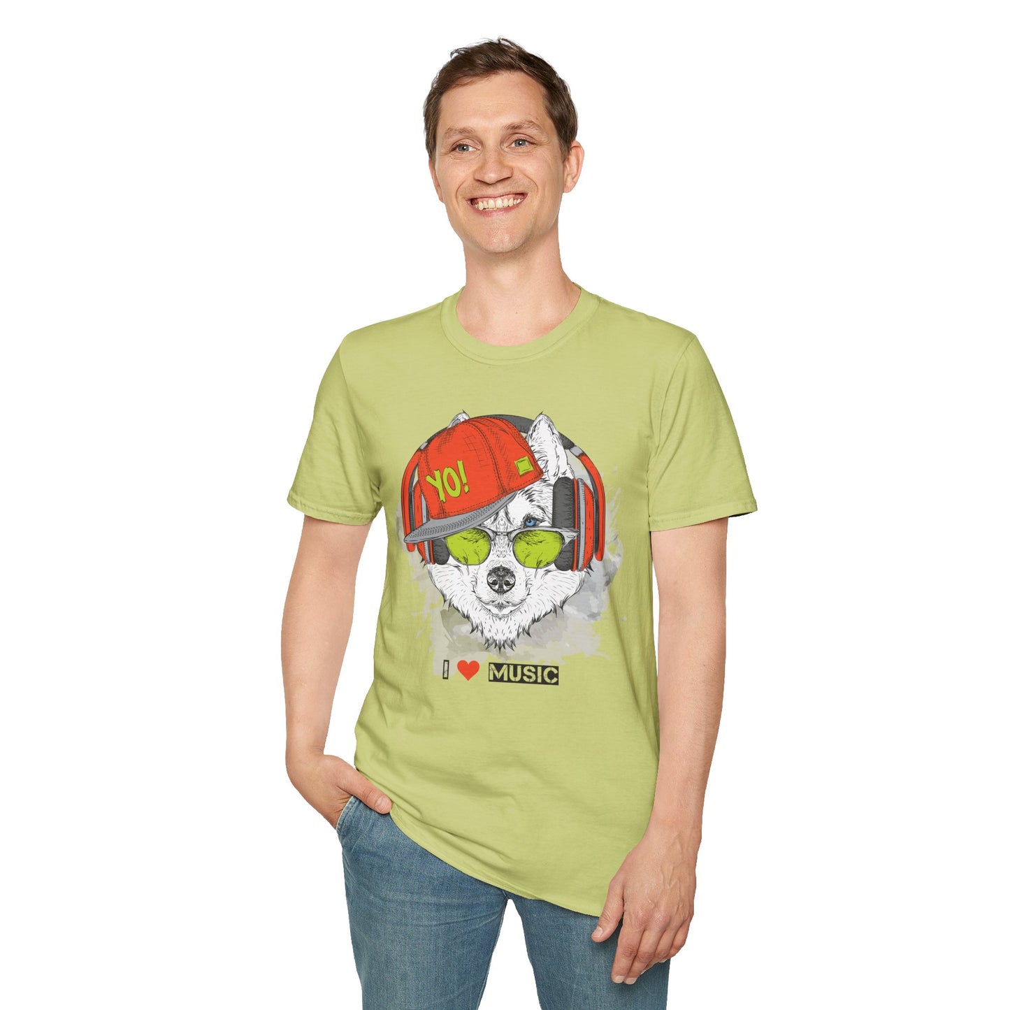 I love Music Animals Shirts, Shirt with Animals, Animals with Headphones Shirt